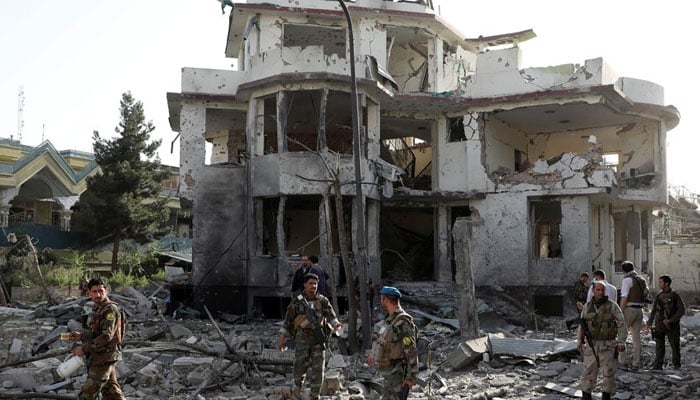 Afghan National Army (ANA) soldiers keep watch a the site of a car bomb blast in Kabul, Afghanistan August 4, 2021. —Reuters/file