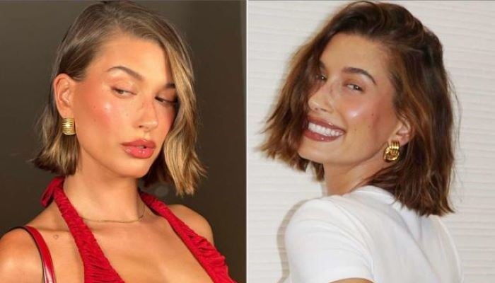 Hailey Bieber reveals cinnamon cookie butter hair color transformation