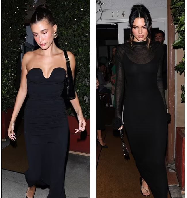 Hailey Bieber and Kendall Jenner shine in matching outfits for date night