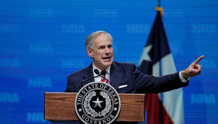 Texas Governor Greg Abbott speaks at the annual National Rifle Association (NRA) convention in Dallas, Texas, US. — Reuters