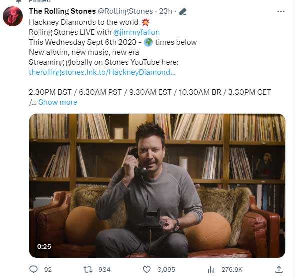 Jimmy Fallon to interview The Rolling Stones