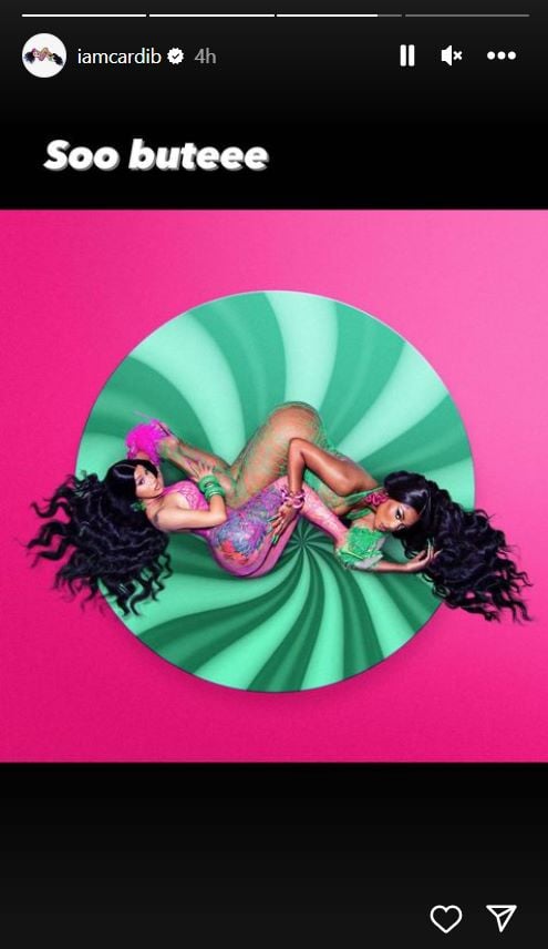 Cardi B and Megan Thee Stallion tease upcoming collaboration Bongos with sultry artwork