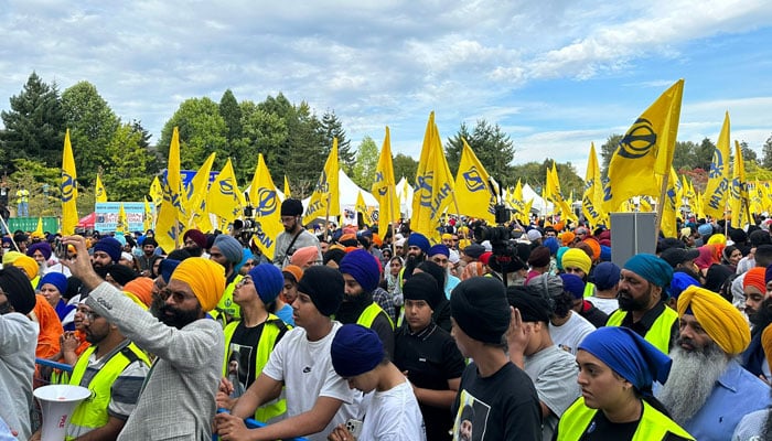 Sikhs cast votes in the Khalistan Referendum in Vancouver, Canada. — Provided by the reporter