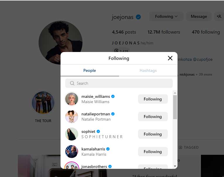 Sophie Turner, Joe Jonas continue to follow each other