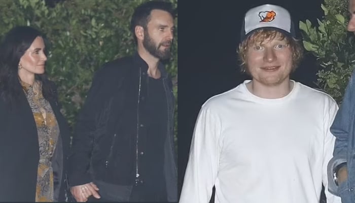 Ed Sheeran enjoys dinner with Courteney Cox and her husband at Nobu