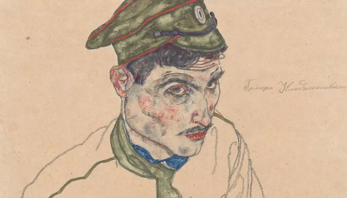 Egon Schieles Russian War Prisoner from 1916. — BBC/Art Institute of Chicago
