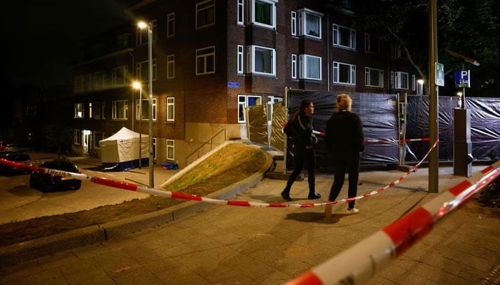 A general view shows the house of a victim of a shooting in Rotterdam, Netherlands, September 28, 2023. — Reuters