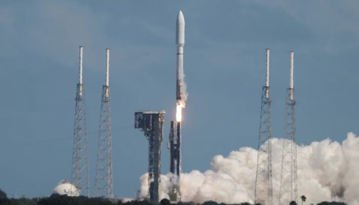 A United Launch Alliance Atlas V rocket lifts off carrying Amazons two prototype relay stations for space-based internet service it calls Project Kuiper, from the Cape Canaveral Space Force Station in Cape Canaveral, Florida, US, October 6, 2023. — Reuters