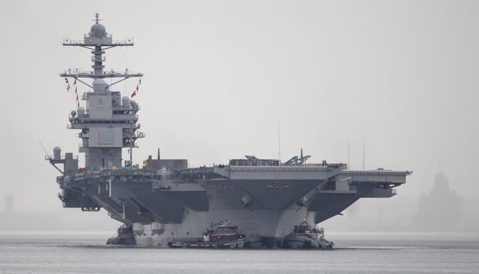 USS Gerald R. Ford (CVN-78) departed Naval Station Norfolk to transit to Newport News Shipbuilding in support of her Planned Incremental Availability (PIA on August 20, 2021. — US Navy