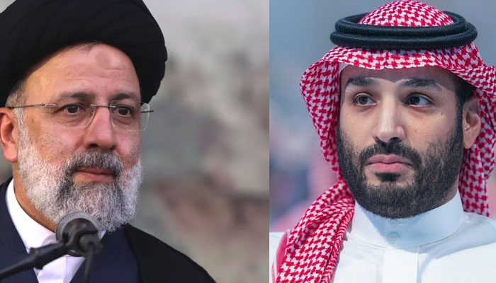 Iranian President Ebrahim Raisi (Left) and Saudi Arabias Crown Prince Mohammed bin Salman. CNN/SPA