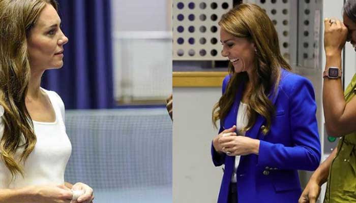 Kate Middleton flaunts slender physique in visit to charity