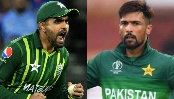 Pakistan skipper Babar Azam and ex-pacer Mohammad Amir. — AFP/File