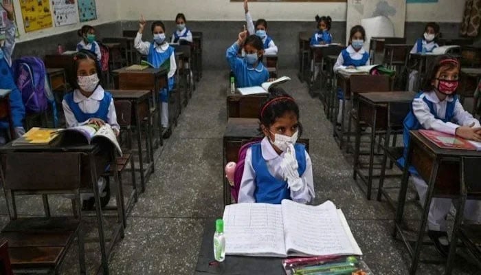 An undated image of students studying in a class.— AFP/File