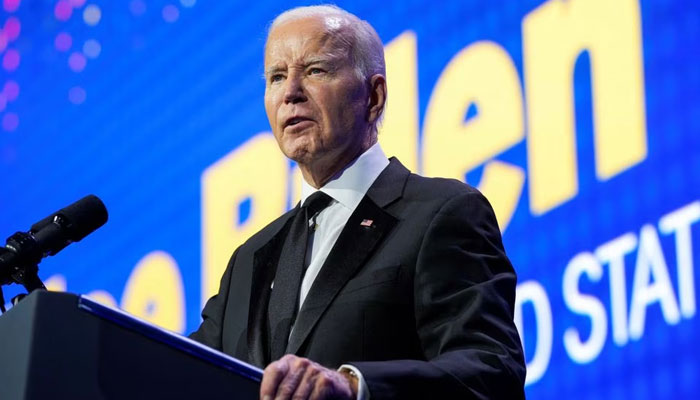 US President Joe Biden speaks at a dinner hosted by the Human Rights Campaign at the Washington Convention Center in Washington, U.S., October 14, 2023. — Reuters