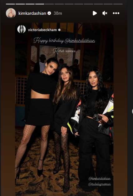 Victoria Beckham sends birthday greetings to Kim Kardashian