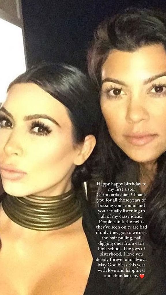 Kourtney makes amends with Kim Kardashian on her birthday?