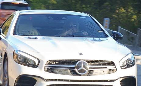 Britney was accused of over speeding in her white Mercedes