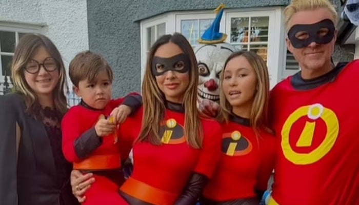 Myleene Klass and her family took their Halloween costumes very seriously, channeling The Incredibles