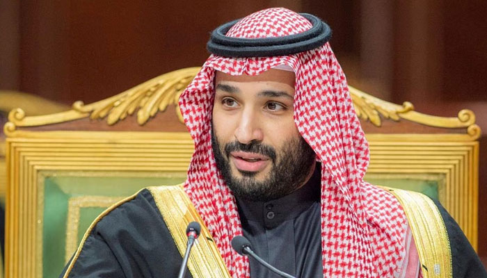 Saudi Crown Prince Mohammed bin Salman speaks during the Gulf Summit in Riyadh, Saudi Arabia, December 14, 2021. — Reuters