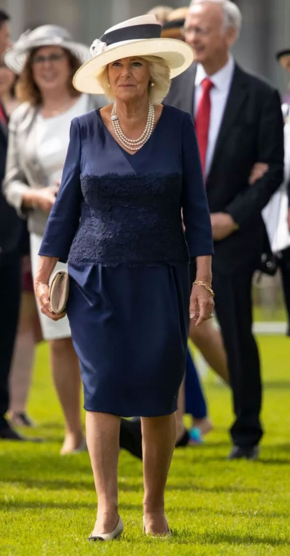 Photo: Queen Camilla in a blue dress