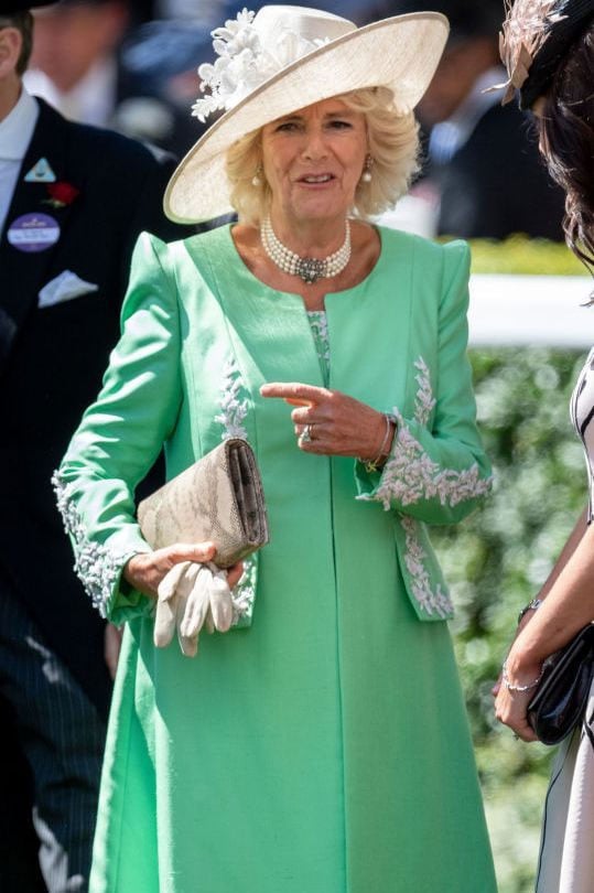 Photo: Queen Camilla in a green dress