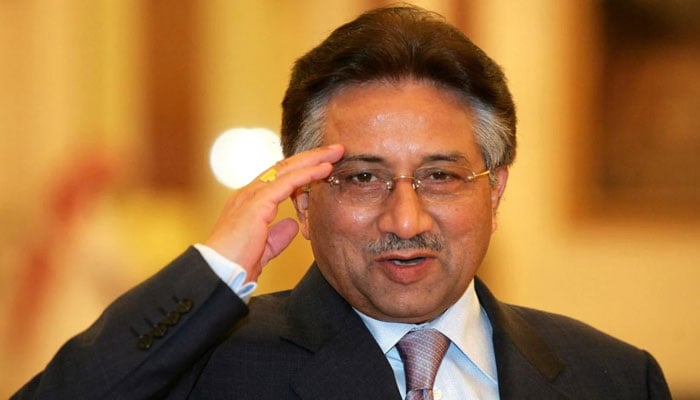 Former president Pervez Musharraf (late) salutes as he arrives for the Organisation of Islamic Conference (OIC) meeting in Makkah on December 8, 2005. — Reuters