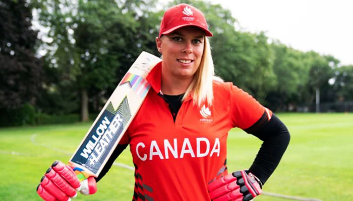 Trans cricketer Danielle McGahey. — Twitter @bbcsports