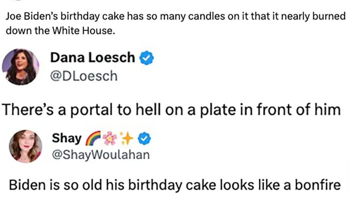 Joe Bidens ‘146th fiery birthday cake joke sets off chain reaction of viral memes