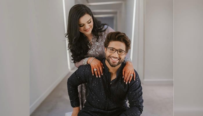 Imam-ul-Haq and his wife-to-be Anmol Mehmood. — Instagram