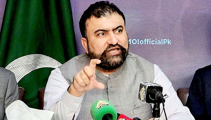 Caretaker Interior Minister Sarfraz Bugti. — APP