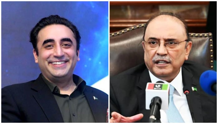 PPP Chairman Bilawal Bhutto-Zardari (left) and PPP Co-chairman Asif Ali Zardari. — NNI/Online/File