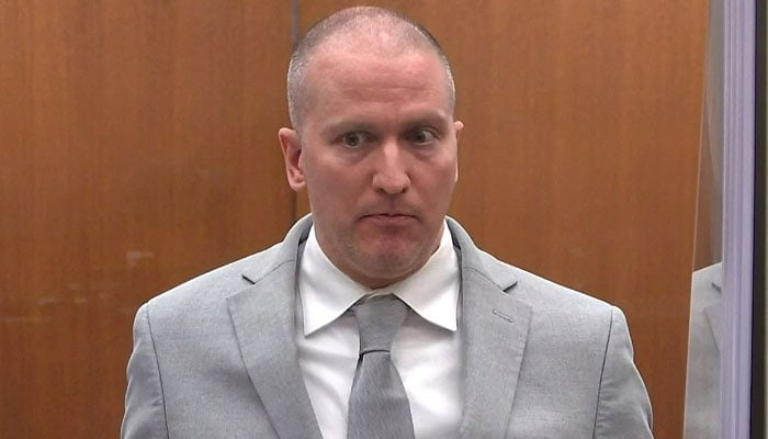 Ex-Minneapolis police officer Derek Chauvin addresses his sentencing hearing and the judge as he awaits his sentence after being convicted of murder in the death of George Floyd in Minneapolis, Minnesota, US June 25, 2021, in a still image from video. — Reuters