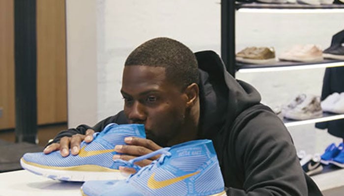 Kevin Hart puts comedy on use when selling shoes