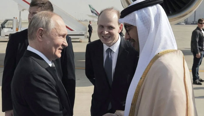 Vladimir Putin was welcomed by the UAEs foreign minister.—Reuters