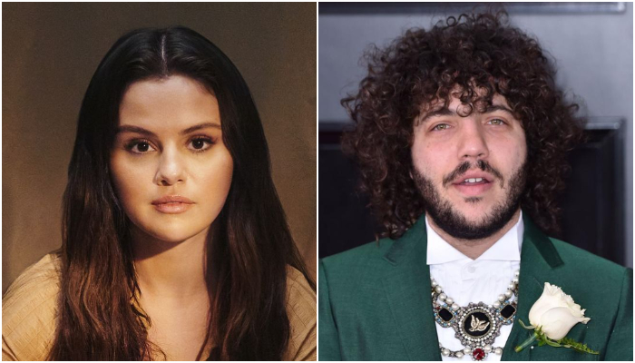 Selena Gomez is flashing her new ring that sports a big B for her partner Benny Blanco