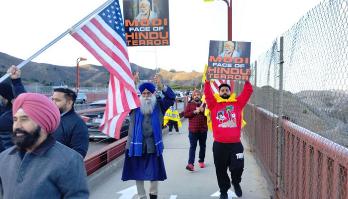 Sikhs protest against the Indian Prime Minister Narendra Modi. — Photo via author