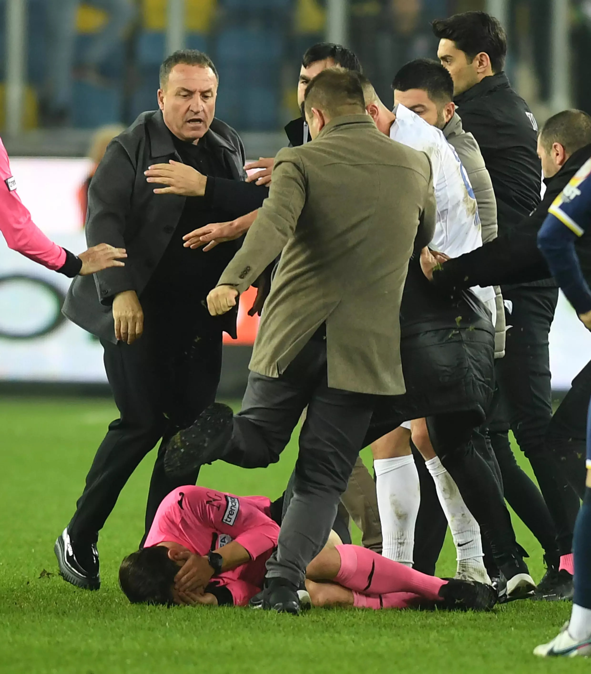 WATCH: Turkish football leagues kicked shut after club official punches referee Halil Umut Meler