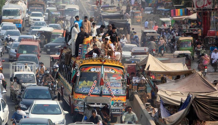 Traffic clogs the roads as people head home ahead of Eid ul Fitr, which marks the end of the holy month of Ramadan in Lahore, June 24, 2017. — Reuters