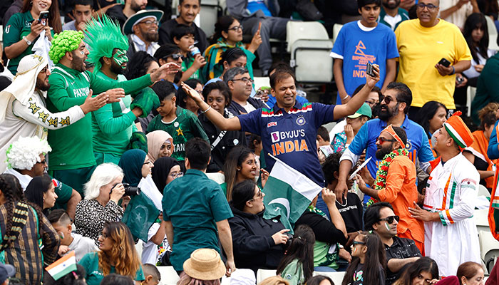 Pakistan and India fans during a match between Pakistan and India. — Reuters/File