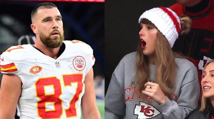 Taylor Swift riles up during Travis Kelce's game