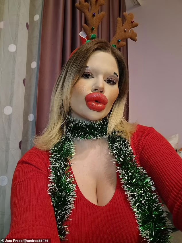 Andrea Ivanova: Influencer with worlds biggest lips plans more filler for Christmas