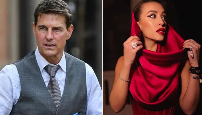 Top Gun star Tom Cruise seems giddy in Elsina Khayrova budding romance