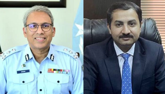 Islamabad IG Police Dr Akbar Nasir Khan (left) and Deputy Commissioner Irfan Nawaz Memon. — X/@ICT_Police/@dcislamabad