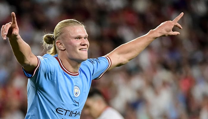 Manchester City striker Erling Haaland scored 50 goals for club and country this year. – AFP