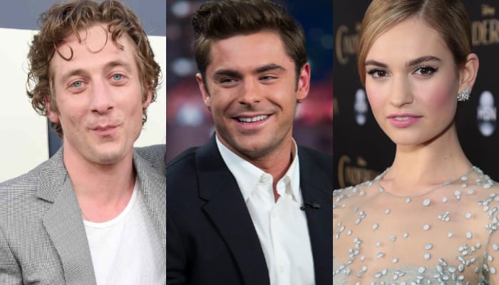 Zac Efron, Lily James, Jeremy Allen White, show off line dancing skills