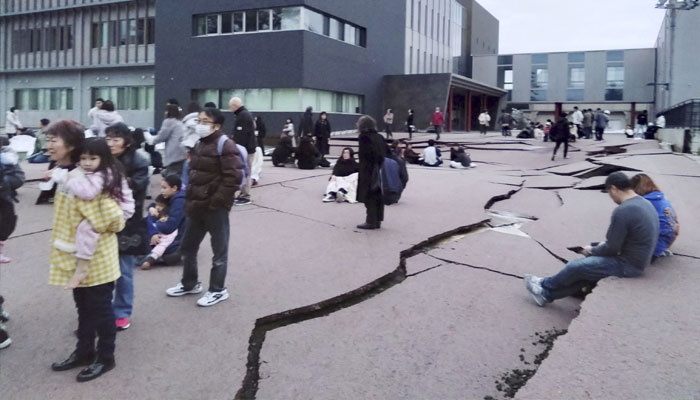 Road cracks caused by an earthquake is seen in Wajima, Ishikawa prefecture, Japan January 1, 2024. — Reuters