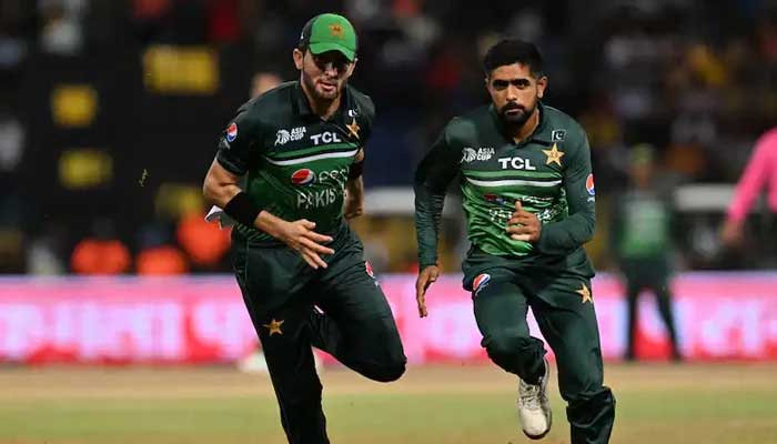 An undated image of Shaheen Afridi (left) and Babar Azam. — AFP/File