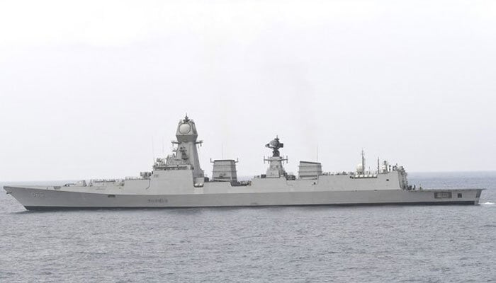 Indian warship INS Chennai. —AFP