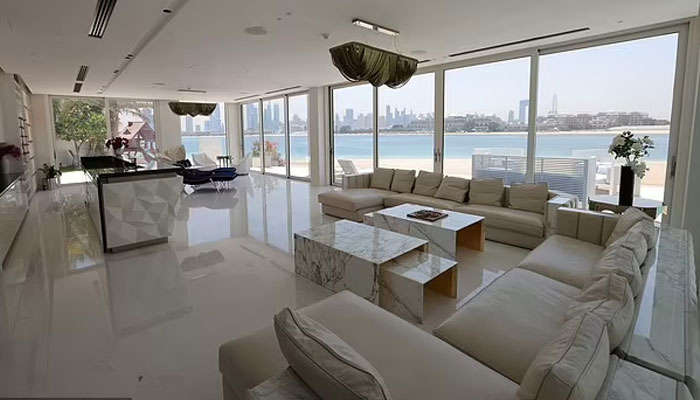 The living room of a luxury villa for sale on Billionaires Island, some of them up to 4,000 square meters.—AFP