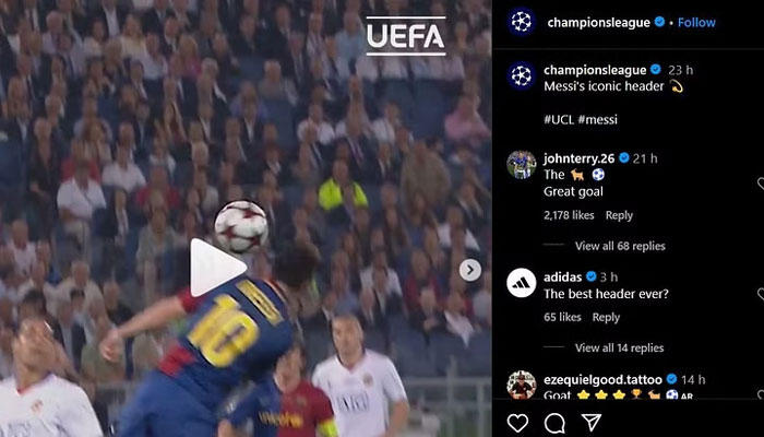 — Screenshot of Terrys comment on UEFAs post.